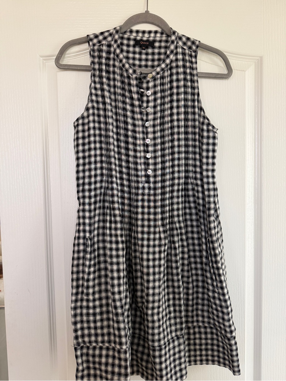 Quince Women’s 100% European Linen Sleeveless Swing Dress